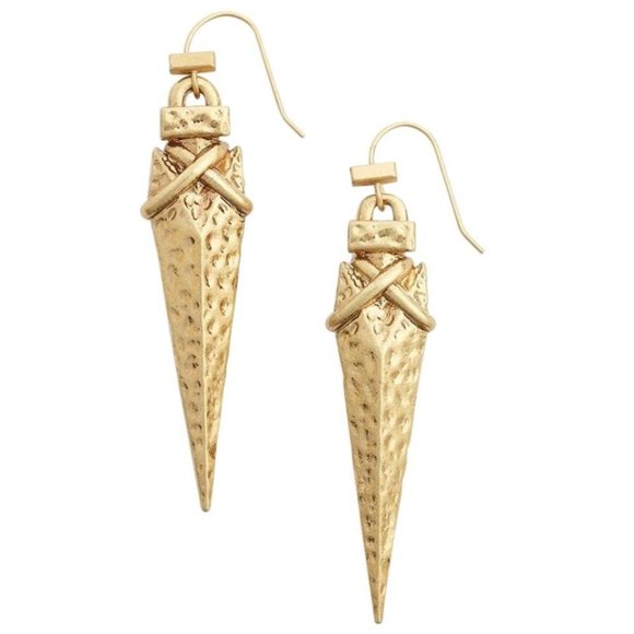 NEW Tory Burch Metallic Arrowhead Drop Earrings